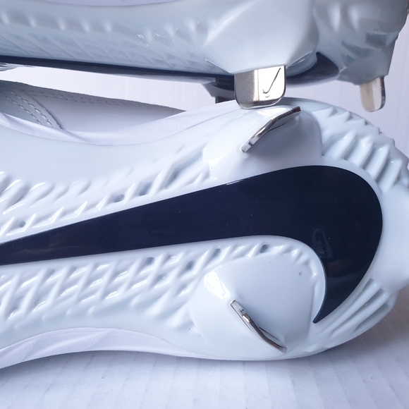 Nike Wm's Lunar Hyperdiamond 2 Pro White Softball Cleats w/ 9 Metal Spikes 5.5 - Picture 12 of 16